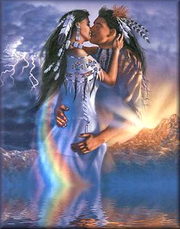 Rainbow Couple The Kiss by Hanoochi Image was color enhanced by StarStuffs Do Not Take inspirational spiritual, religious and native american sayings and quotes